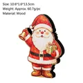 Handcrafted wooden Santa Claus desktop ornament for festive Christmas scene decoration - Standing Santa Claus