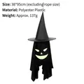 Luminous Halloween witch hat ghost hanging decoration for spooky party and home decor - Style D / Large (38x95cm)