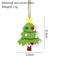 Handmade felt Christmas tree ornament pendant for home and party decoration 8.3cm - Christmas Tree