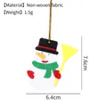 Felt snowman Christmas tree hanging ornament for festive home party decoration 7.6x6.4cm - Snowman