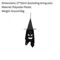 Halloween hanging luminous ghost decoration with black witch hat for party atmosphere - Style A / Small (27x63cm)