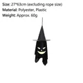 Glowing ghost witch hat Halloween hanging decoration made of polyester and plastic - Style D / Small (27x63cm)