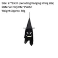 Halloween Glowing Ghost Witch Hat Hanging Decoration, 27x63cm Black Polyester Fabric - Style F / Small (27x63cm)