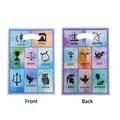 Greek mythology gift bags with colorful god icons showing front and back view - Graphic Print / 10 Pieces/Pack (18x25cm)