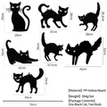 Halloween luminous black cat yard signs set with specifications and size info - 7 Pieces Set (Black Cat Poses) / 7-Pack Set