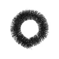 Mini black sisal Christmas wreath with snow tips for festive holiday DIY decoration - 3CM Diameter / Dark Gray