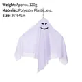 Halloween LED hanging ghost decoration with classic spooky face, 36x64cm white color - Style C Ghost (MMZ1) / 36x64cm