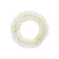 Handmade mini white sisal Christmas wreath ornament for festive holiday home decoration - 3CM Diameter / White