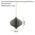 Grauer 8cm magnetischer Weihnachts-Waben-Papierschmuck für die Schaufensterdekoration. - Hellgrauer Rhombus / 8cm x 8cm