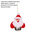 Santa Claus plush bell pendant Christmas tree decoration ornament - Red and White Santa Claus Style (C)