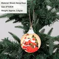 Vintage Santa Claus wooden Christmas ornament hanging decoration for holiday trees - Vintage Santa Claus Style