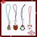 Juego de cuatro lindos llaveros navideños de aleación con árbol, reno y pingüino para bolso - Juego de Navidad de 4 Piezas
