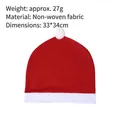 Coprisedia a forma di cappello di Babbo Natale rosso e bianco, 33x34cm per decoro natalizio. - Stile Tessuto Non Tessuto / 33x34cm / Rosso