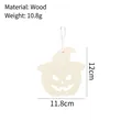 DIY Halloween-Anhänger aus Holz Kürbis mit Hexenhut für festliche Partydekoration - Kürbis-Smiley-Form (Stil A)(WLJ004)