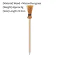 Lápiz de madera único con forma de escoba de bruja para Halloween y casas de muñecas - 21.5cm / Color madera natural