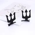 Paire de pinces à cheveux diable trident noir pour fête d'Halloween et cosplay - Pinces à Cheveux Trident Noir / Une Paire
