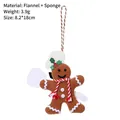 Plush chef gingerbread man Christmas ornament for festive holiday tree decoration - Style B