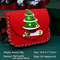 Handgemachtes DIY Weihnachts Filz Umhängetasche Set für Kinder Kreatives Bastelset - Weihnachtsbaum