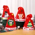 Handmade DIY felt Christmas hats for children featuring cute cartoon characters and tree - Mixed Styles Random