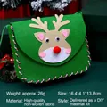 DIY Weihnachts-Rentier-Filztasche für Kinder, handgefertigtes Geschenk-Materialpaket - Grünes Rentier