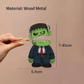 Small wooden Frankenstein monster clip for Halloween party cosplay and hair decoration - Frankenstein / S / Small Frankenstein
