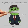 Halloween Frankenstein Thema Holz Haarklammer für Party Cosplay Zubehör Dekoration - L / Frankenstein