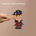 Piccola clip a zucca in legno di Halloween per decorazioni da 7,65x6,6 cm - Taglia S / Spaventapasseri di Zucca