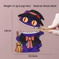 Halloween-Holzklammer in Katzenform für Party-Cosplay-Dekoration und Fotorequisiten - L / Hexe Katze