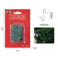 Lot de 100 crochets de Noël en métal vert en forme de S avec dimensions du pack - Forme S (100 Pcs) / Vert