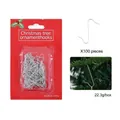 Lot de 100 crochets métalliques argentés en forme de S pour décorations de sapin de Noël - Forme S (100 Pcs) / Argent