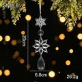 20cm Kristalheldere acryl sneeuwvlok kerstboom ornament voor feestelijke ophanging - Transparant Stijl 8
