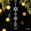 Transparante acryl sneeuwvlok en ijskegel kerstboomversiering hangende decoratie - Transparant Stijl 9