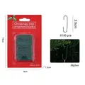 Lot de 150 crochets en C verts pour décoration de sapin avec dimensions emballage - Forme C Petit (150 Pcs) / Vert