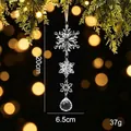 Heldere acryl sneeuwvlok ornament hanger voor kerstboom decoratie 20cm - Transparant Stijl 11