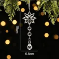 Heldere acryl sneeuwvlok ijspegel hanger voor feestelijke kerstboomdecoratie - Transparant Stijl 12