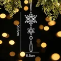 Elegante transparante acryl sneeuwvlok en ijspegel kerstboom hanger decoratie - Transparant Stijl 14