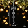 Transparante acryl sneeuwvlok en ijspegel hanger voor de kerstboom, 24 cm hoogte - Transparant Stijl 15