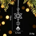 Transparante acryl sneeuwvlok kerstboomversiering met ijskegel voor de feestdagen - Transparant Stijl 16
