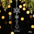 Transparante acryl sneeuwvlok en ijspegel hanger voor de kerstboom - Transparant Stijl 17