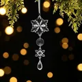 Prachtige elegante transparante acryl sneeuwvlok hanger voor kerstboom decoratie - Transparant Stijl 18