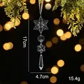 Transparante acryl sneeuwvlok en ijspegel hanger voor de kerstboom. - Transparant Stijl 20