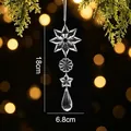 Transparante acryl kersthanger sneeuwvlok ster, 18cm kristallen ijspegel hangende decoratie - Transparant Stijl 22