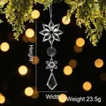 Transparante acryl sneeuwvlok ijspegel kerstboom hanger decoratie van 18,5cm - Transparant Stijl 23