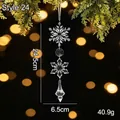 Stijl 24 helder acryl sneeuwvlok kristal hanger voor kerstboom decoratie versiering - Transparant Stijl 24
