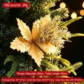 Elegante fiore di Natale artificiale dorato per albero, 29 cm di diametro totale - Stile 20
