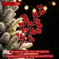 Festlicher roter künstlicher Beerenstock für Weihnachtsbaumschmuck, 55 cm lang - Stil 5