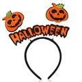 Niedlicher Halloween-Haarreif mit orangefarbenem Kürbis und festlicher Aufschrift - Buchstaben-Stil