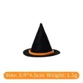 Kleine zwarte Halloween heksenhoed met oranje band voor DIY decoratie - S