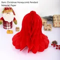 Festliche rote Wabenpapier-Glocke für Weihnachtsdekorationen und Schaufenster - Durchmesser 25cm / Rote Glocke