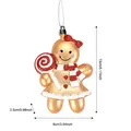 Gouden peperkoekmannetje kersthanger met afmetingen 13x9x2,5 cm weergave op foto - Gingerbread Meisje Hanger